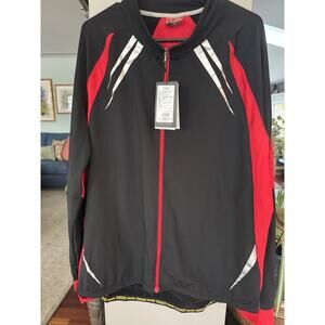 Santic Mens Cycling jacket Black Red sz 2XL NWT